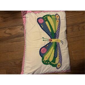 Pottery barn kids pink pillow butterfly 14"x10" replacement
